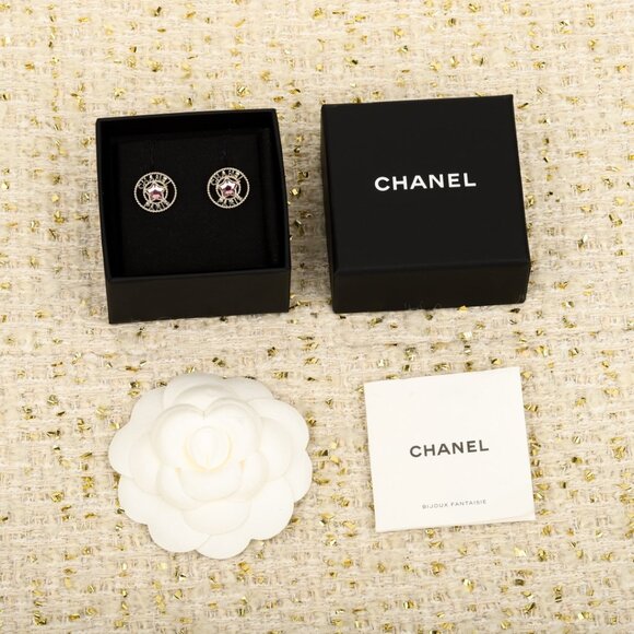 CHANEL Jewelry - CHANEL Pink Star Stud Earrings with Cutout Logo – Chic & Feminine